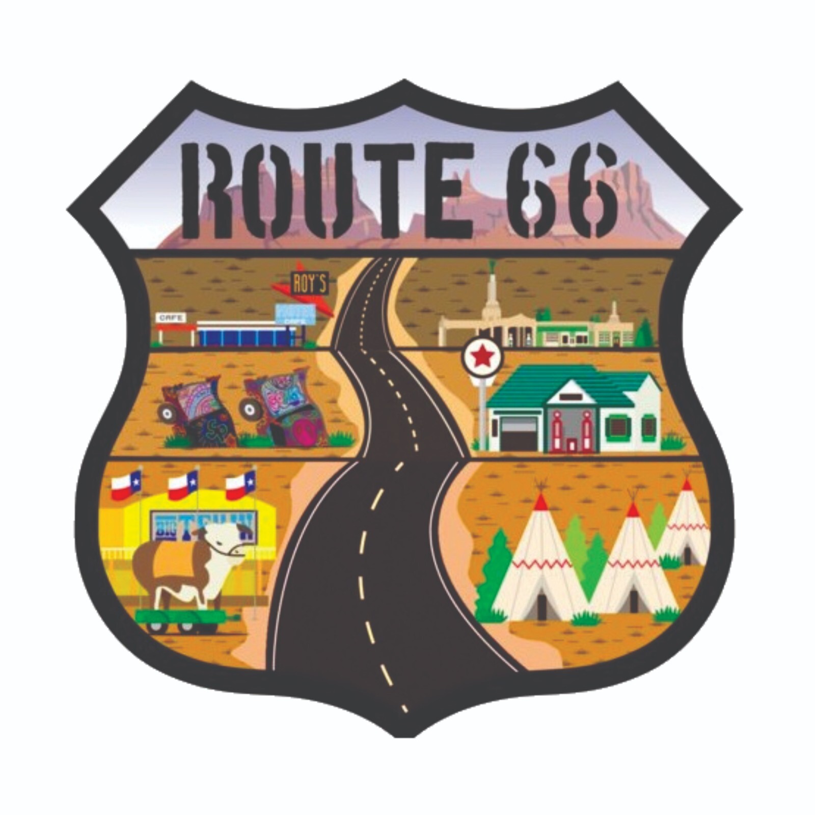 Route 66 Sticker Decal Bumper Sticker