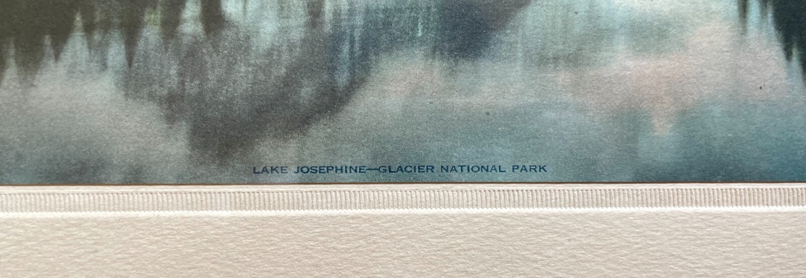 RARE Antique Vintage Glacier National Park PRINT Lake Josephine