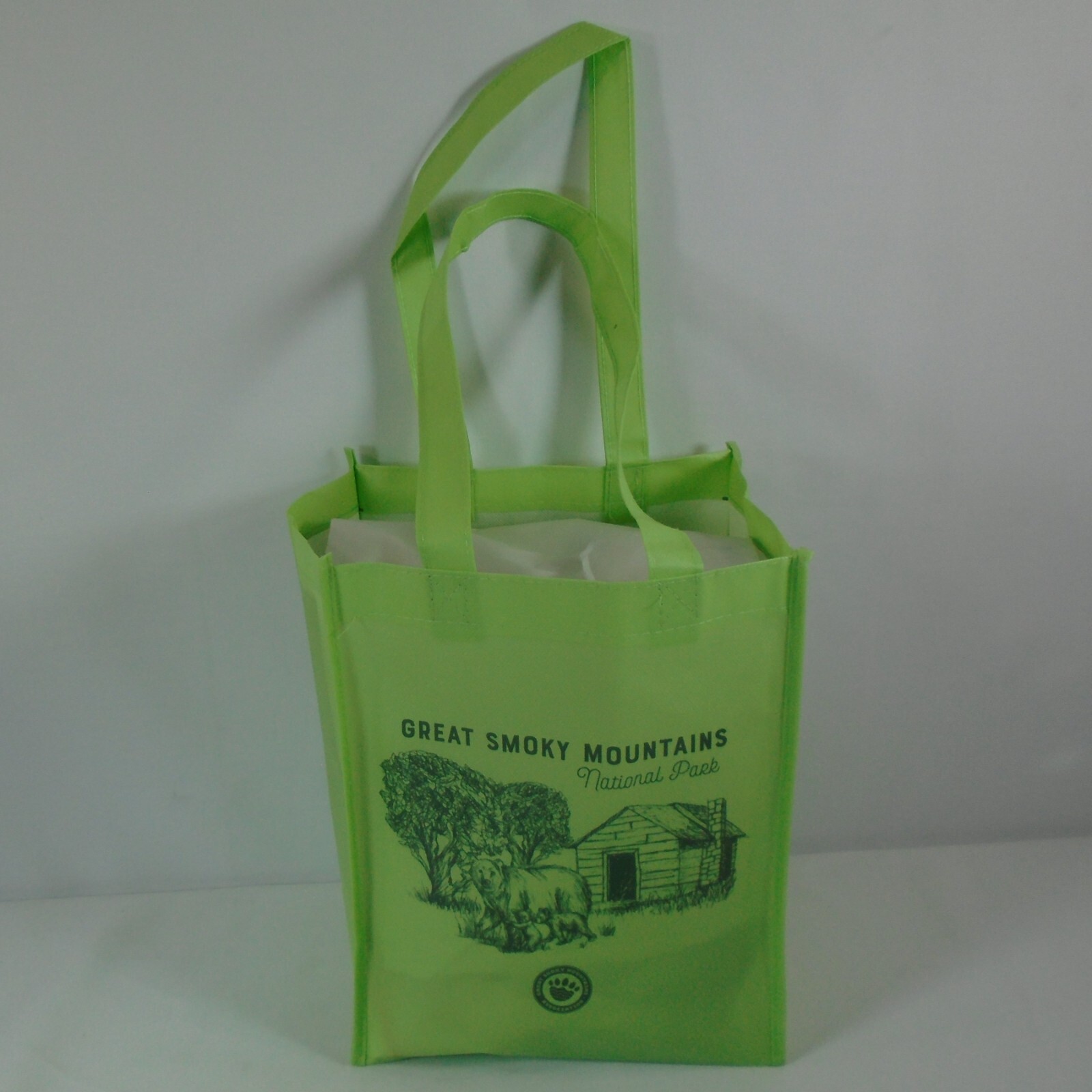 Great Smoky Mountains National Park Green Small Tote Bag GSM Association