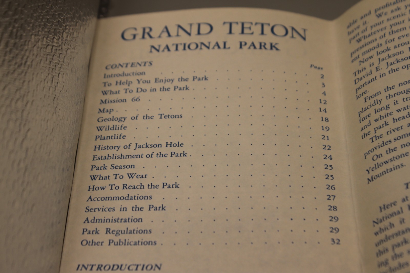Grand Teton National park Travel brochure Vintage