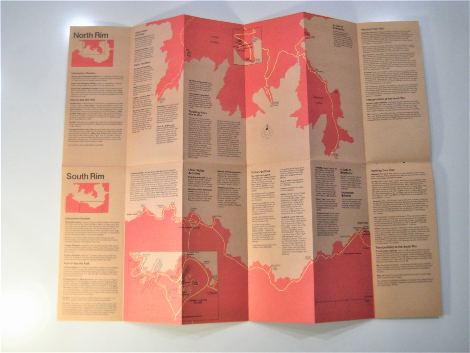 Vintage Grand Canyon National Park Brochure Pamphlet & Flyers, FREE SHIPPING
