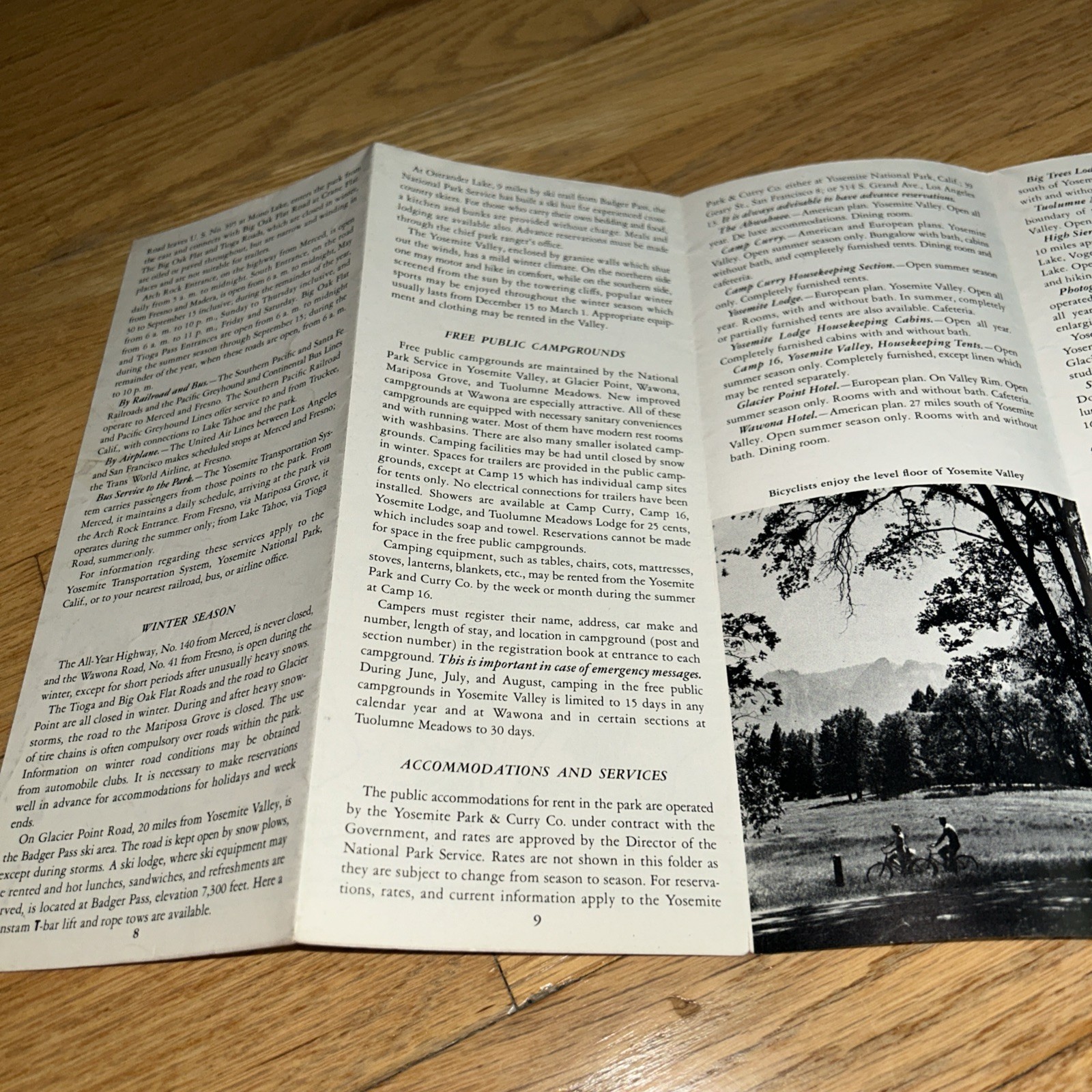 3 – YOSEMITE NATIONAL PARK National Park Service GUIDE Brochures 1951 1955 1963