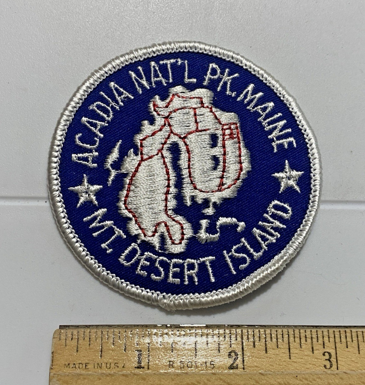 Acadia National Park Maine Mt. Desert Island Round Embroidered Patch Badge