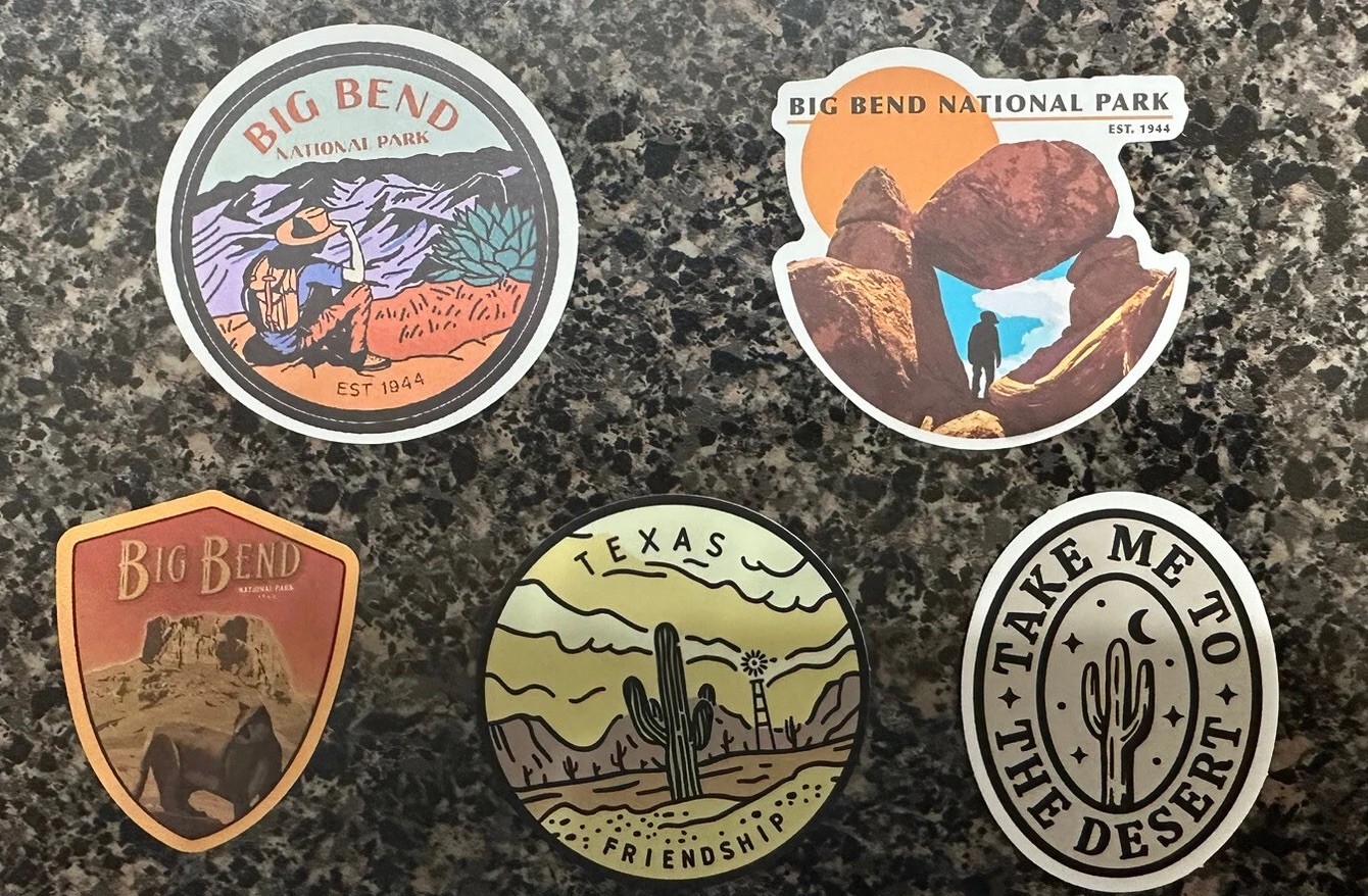 Big Bend National Park/Texas Stickers Set Of 5