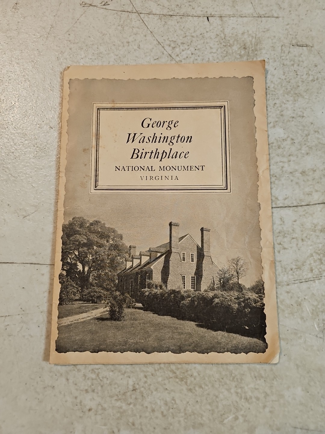 Vintage 1957 George Washington Birthplace National Monument Brochure