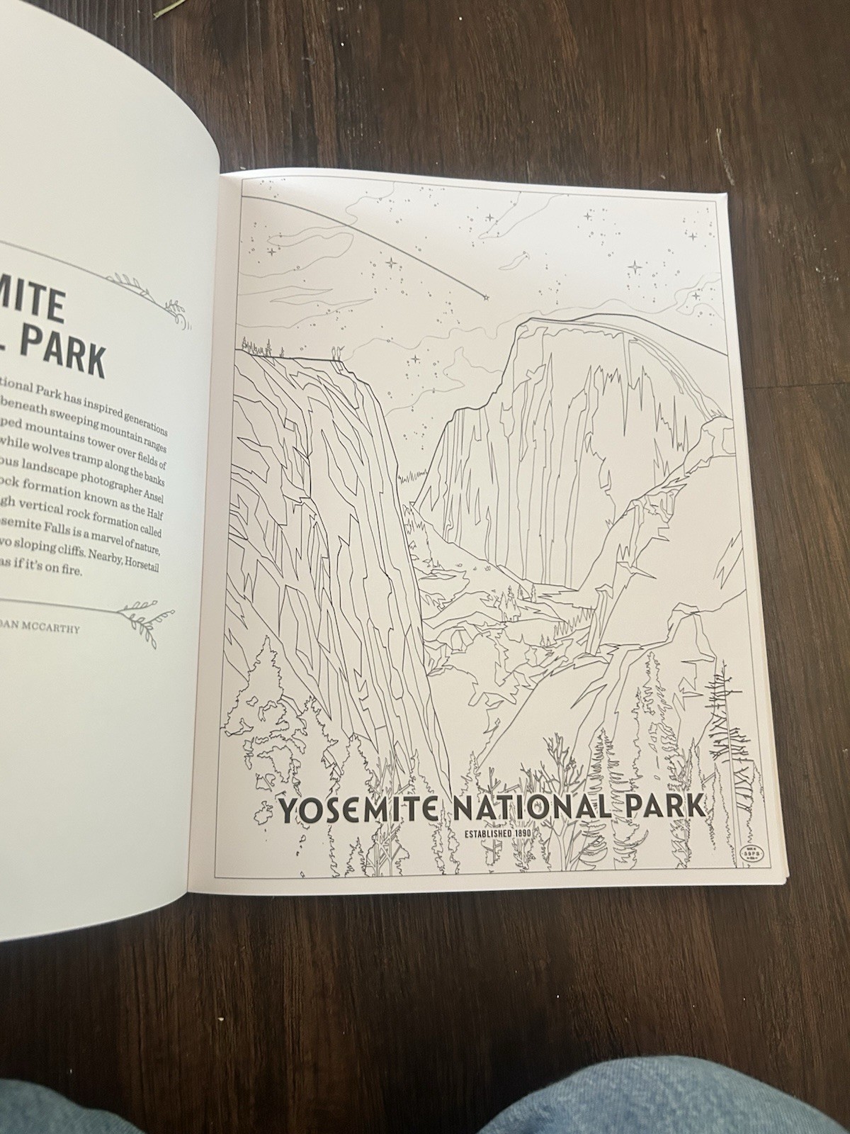 National Parks Coloring Book Featuring Yosemite and Other Parks
