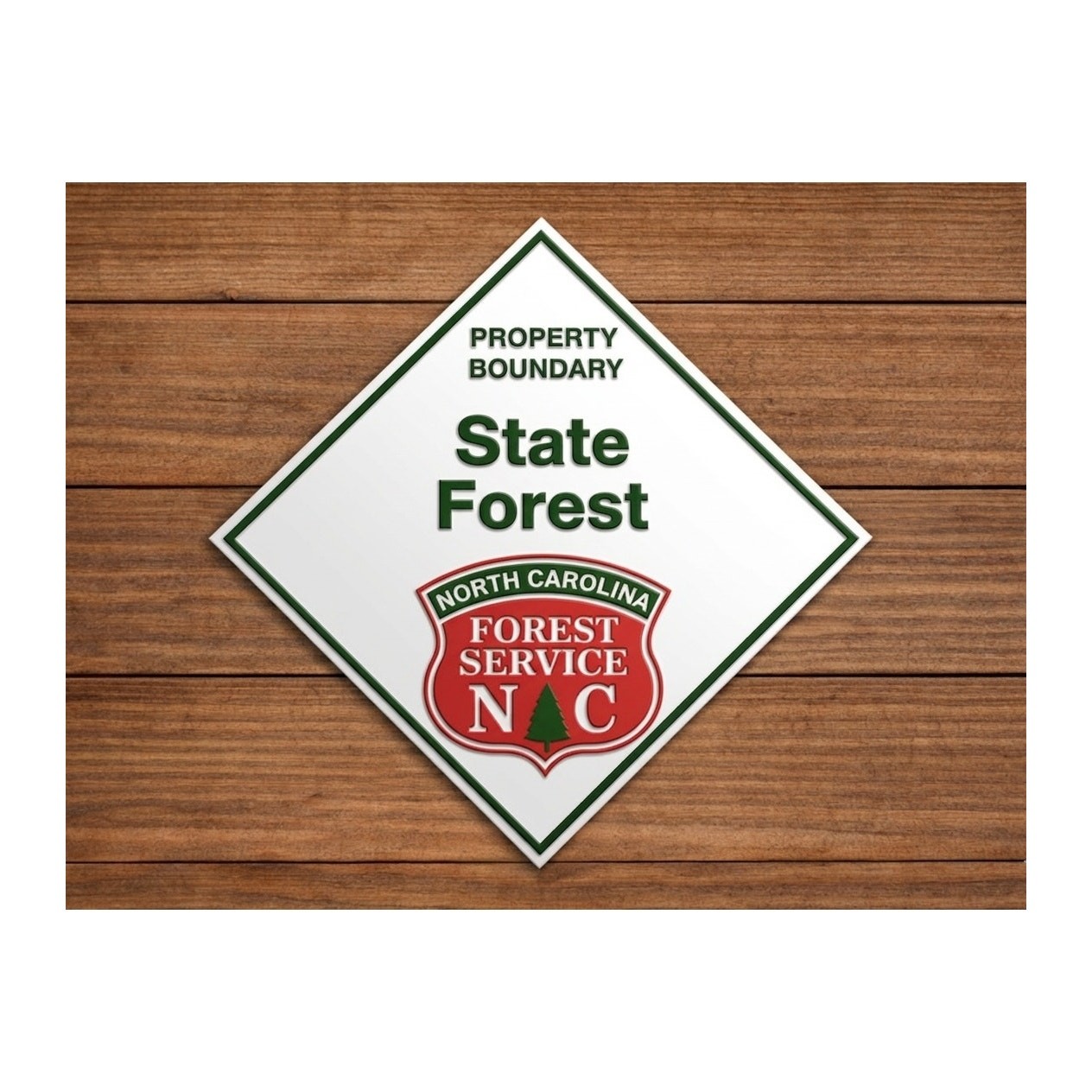 North Carolina State Forest Service Property Boundary Line Sign Commission Park