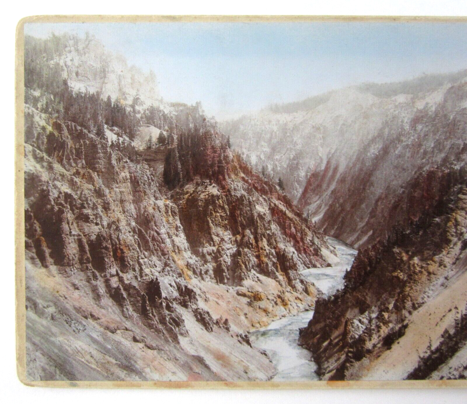 Yellowstone National Park Cabinet Photo Frank Jay Haynes Hand Colored 1880-1900s