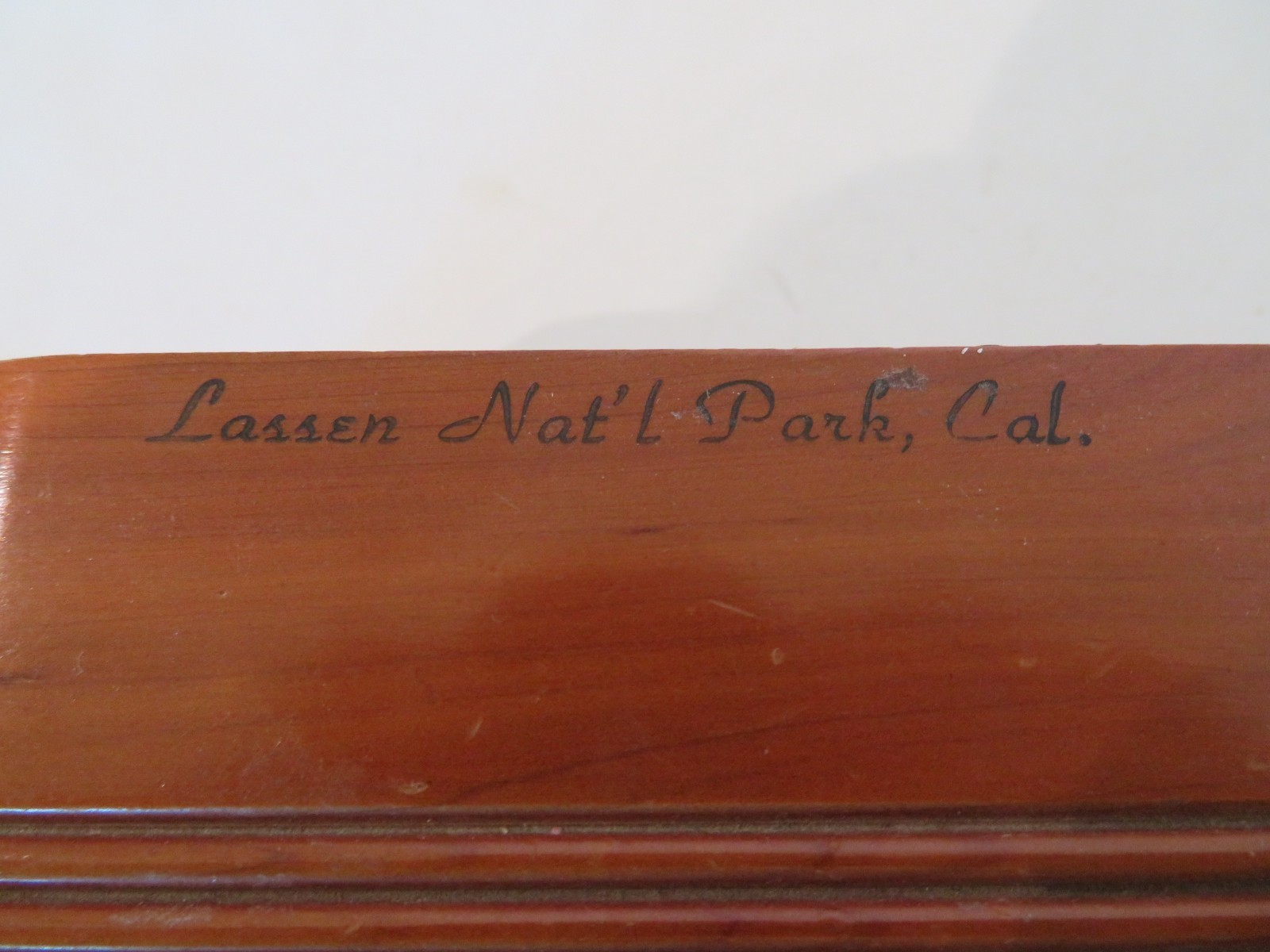 Vintage Lassen National Park Souvenir Cedar Mini Box – Cal. is Pre 1963 –