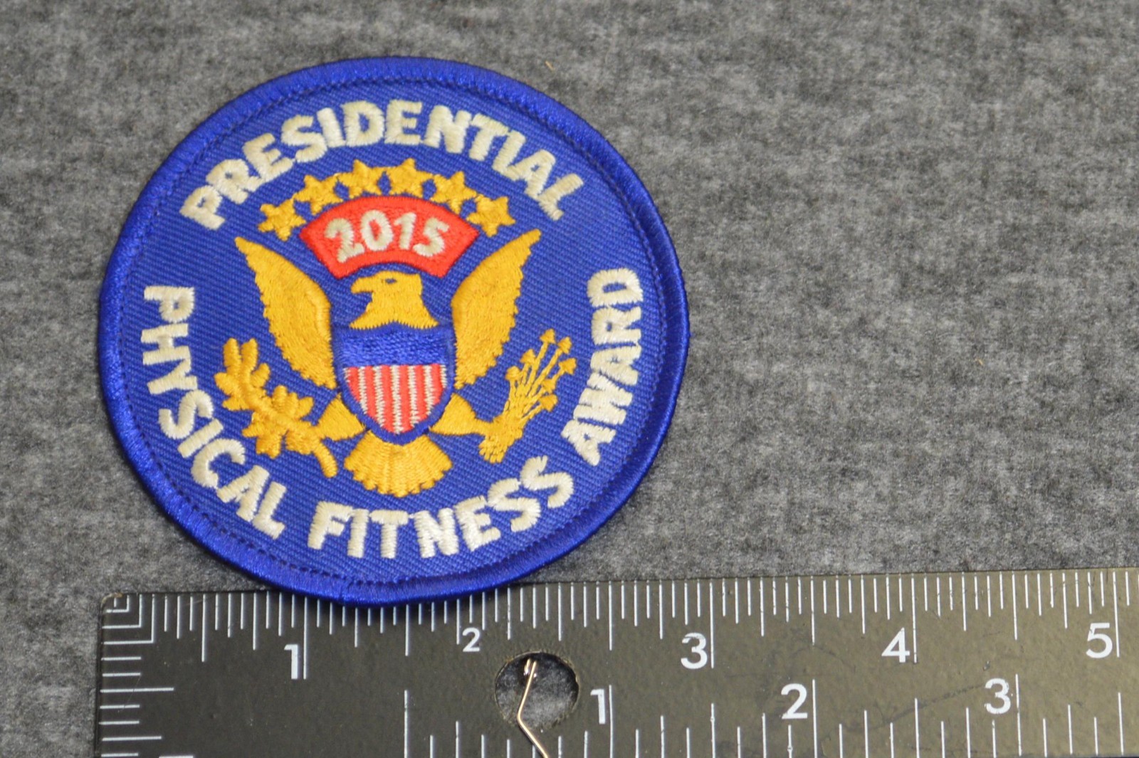 Presidential Physical Fitness Award 2015 Patch Eagle Patriotic Shield Gold