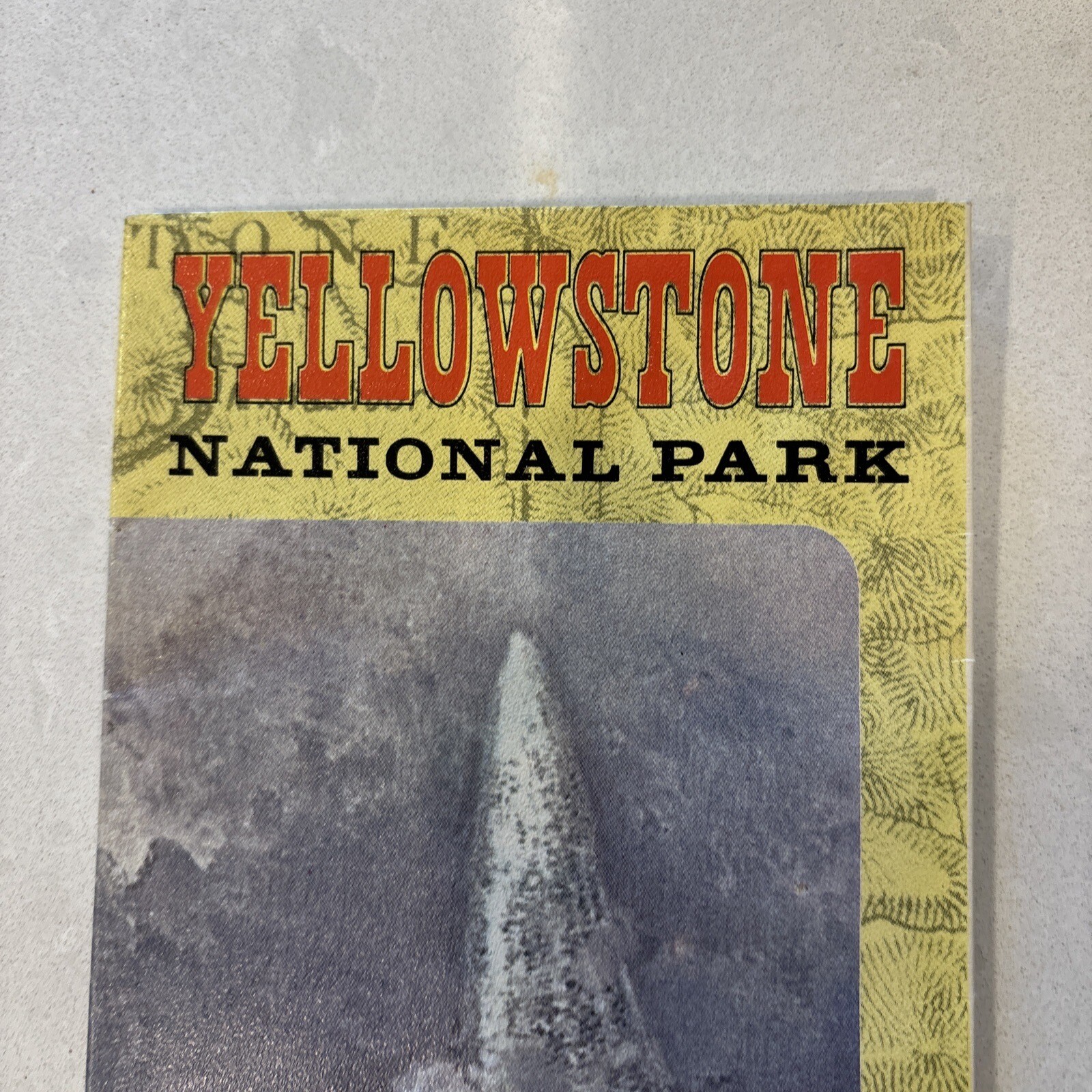 Yellowstone National Park Folding Flyer Map Pamphlet Vintage 1967