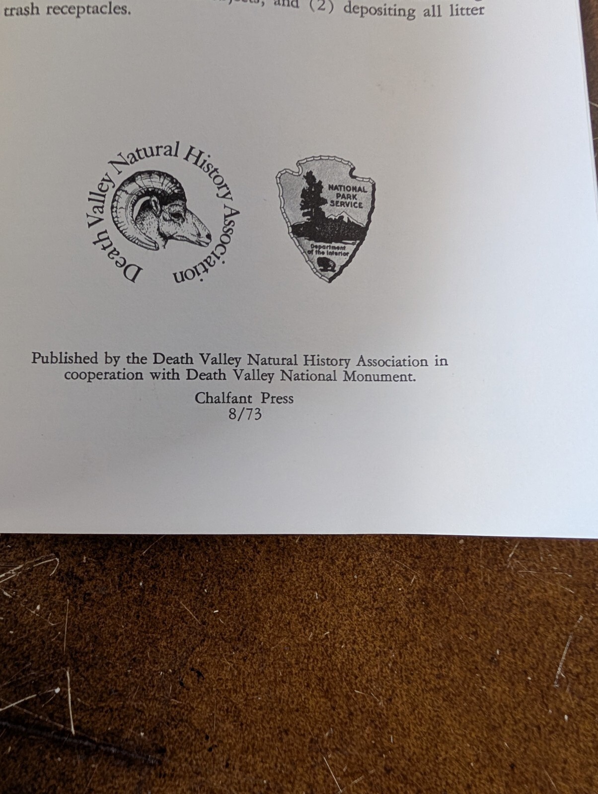 VTG 60s 70s Death Valley National Monument Scotty’s Castle Travel Park Guide