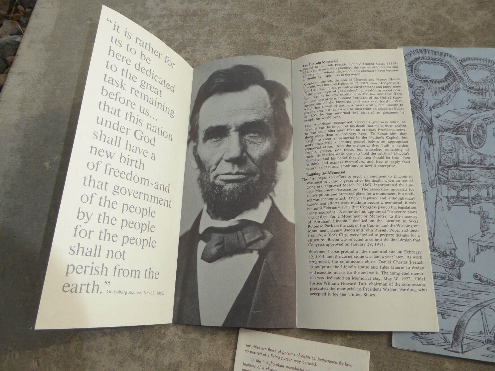 Washington DC Monument National Park Brochure Pamphlet Map Capitol Stub Lot 70’s