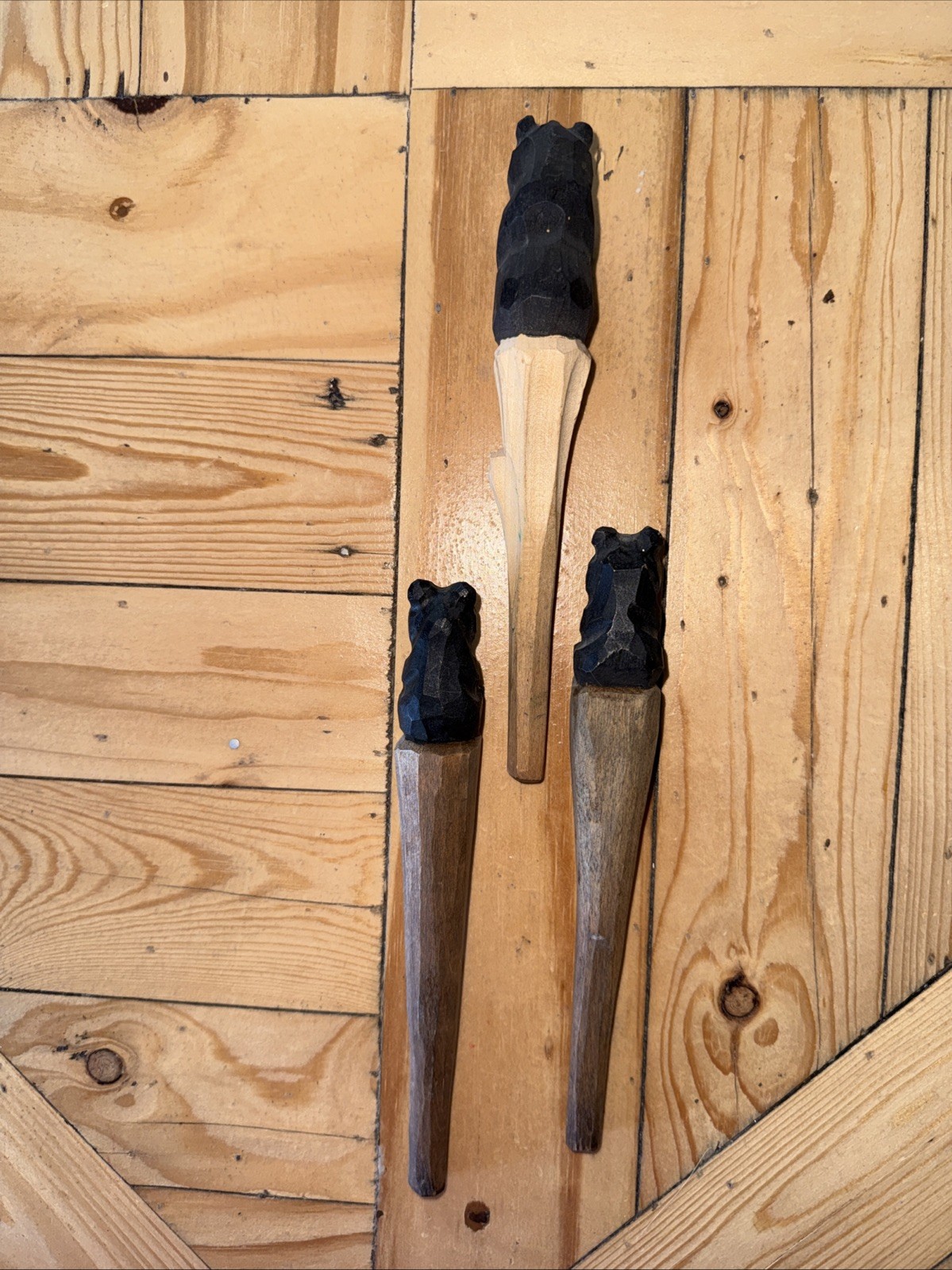 Yosemite Nat’l Pk BEARS Hand Carved Local Artist USA Made Were Pens Need Refill