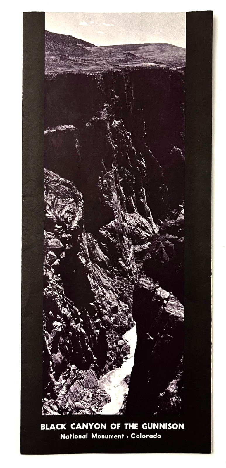 1966 Black Canyon Of The Gunnison National Monument Park CO Vintage Travel Guide