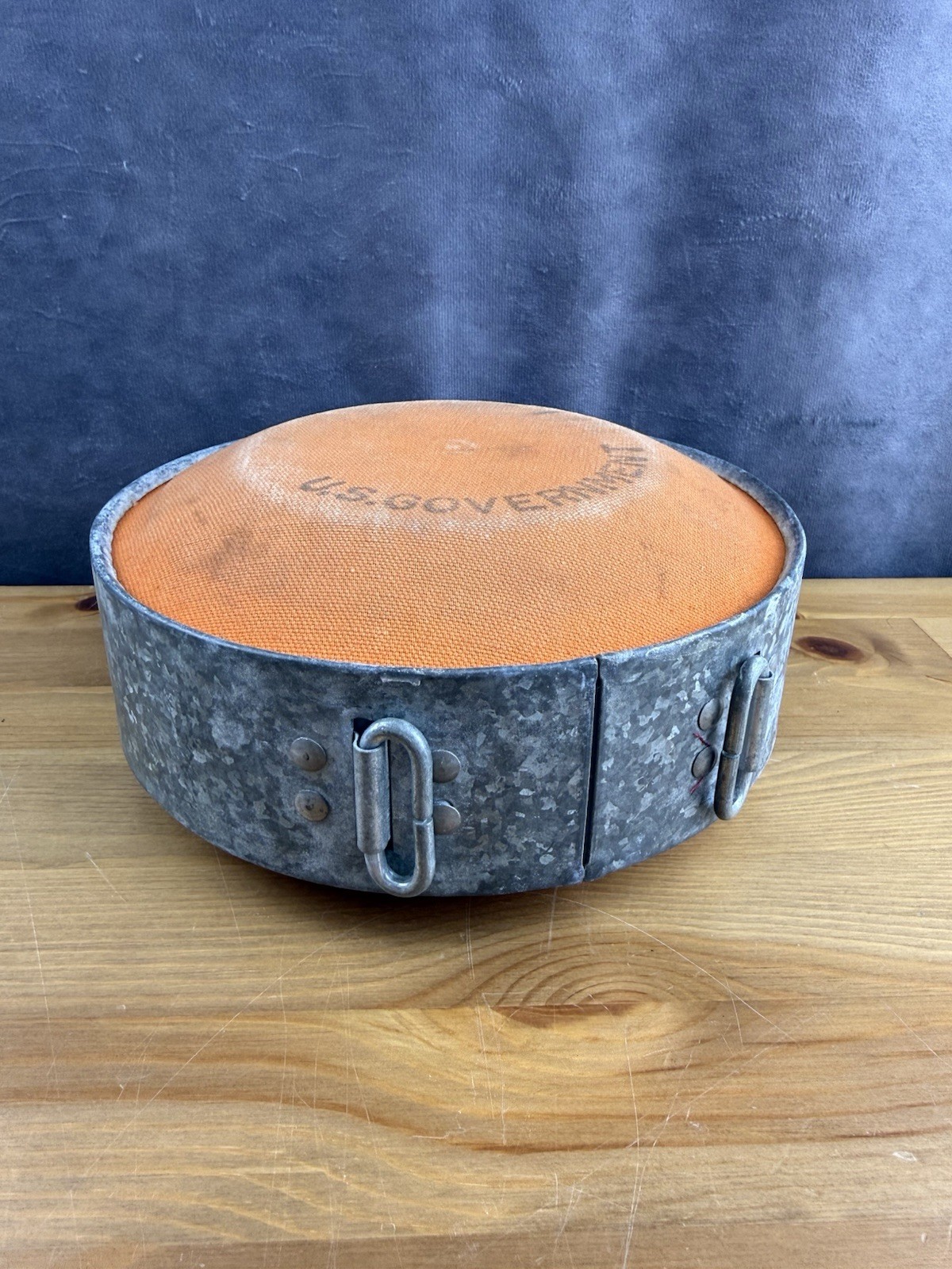 Vintage US Forest Service 4 Qt Canteen w/ Insulated Blaze Orange Canvas Cover