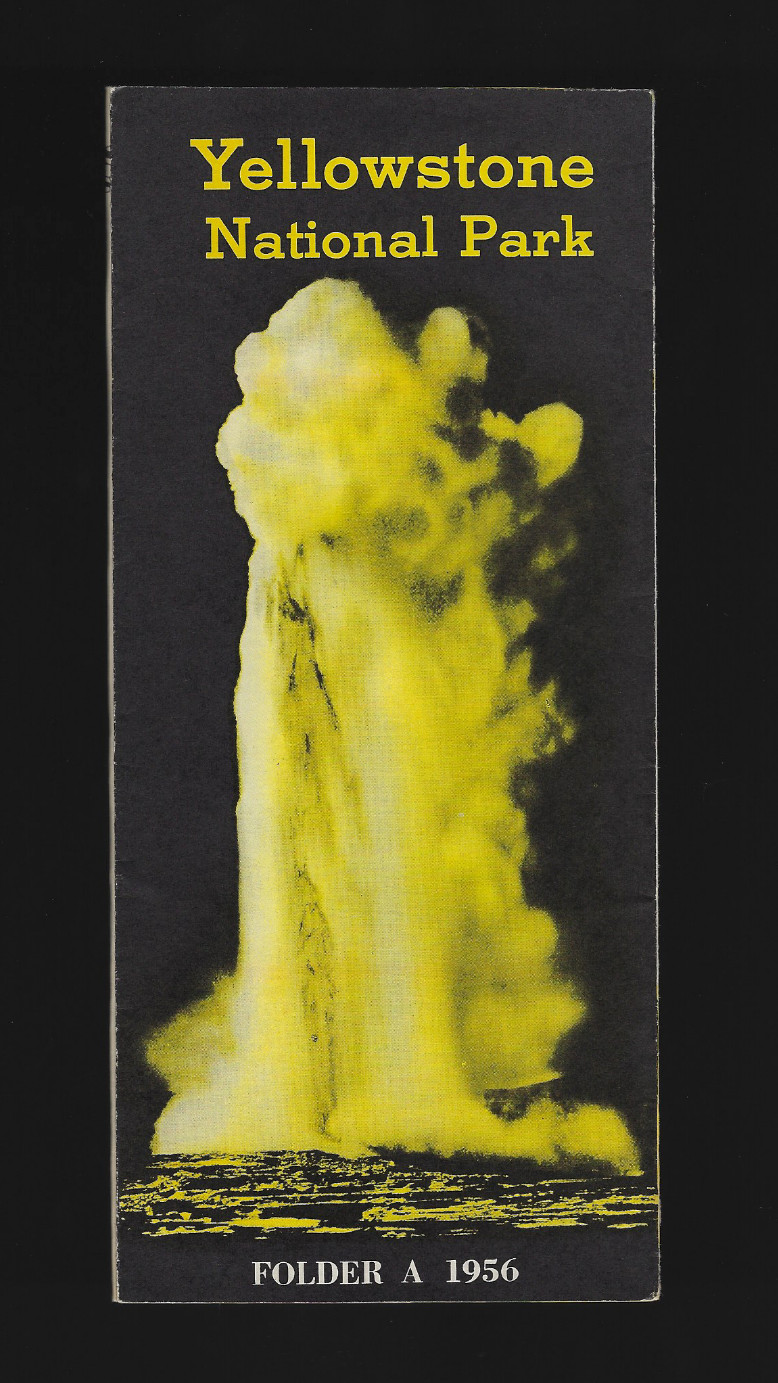 1956 Yellowstone National Park Folder A Brochure
