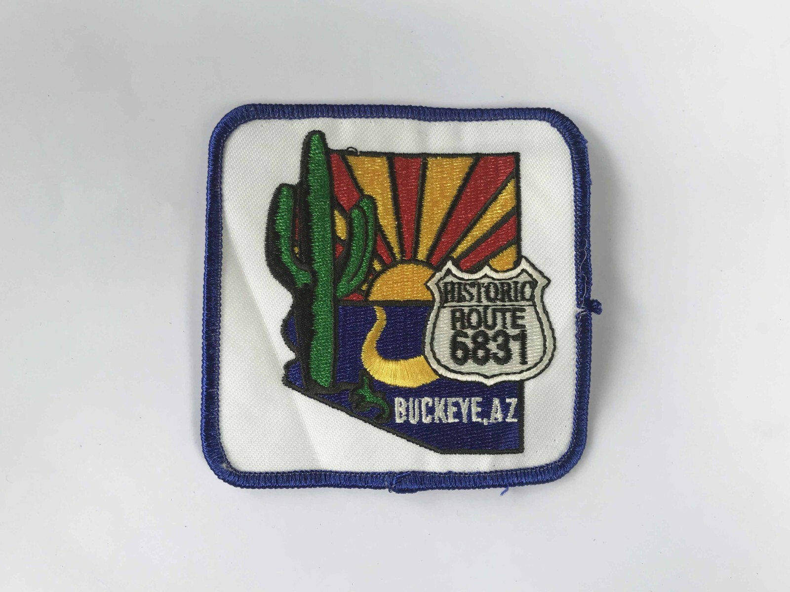 Historic Route 6831 Buckeye AZ Sew Iron On Embroidered Patch