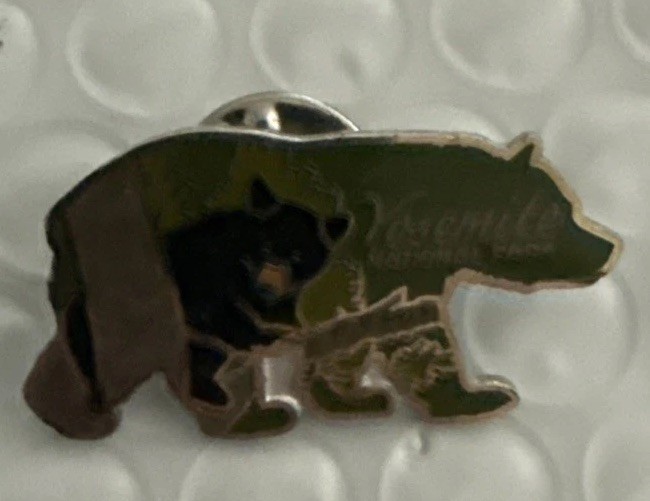 Yosemite National Park California Bear Hat Lapel Pin Travel Souvenir
