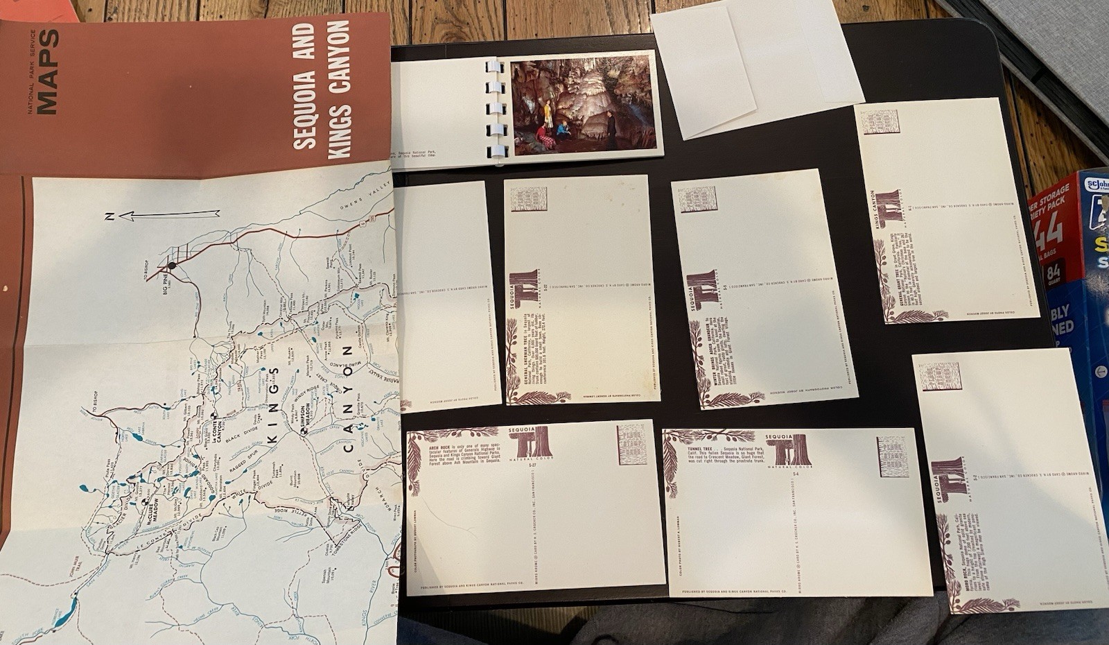 Sequoia & Kings Canyon National Parks Maps and Scenic Postcard Set