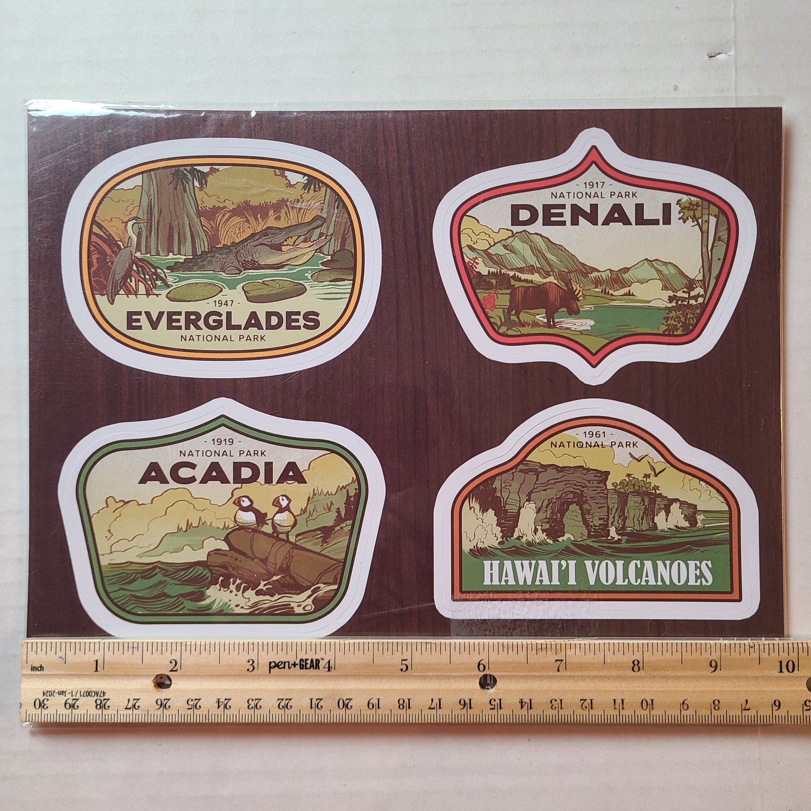 National Park Stickers Lot Of 8 Yellowstone Grand Canyon Denali Acadia Hawaii…
