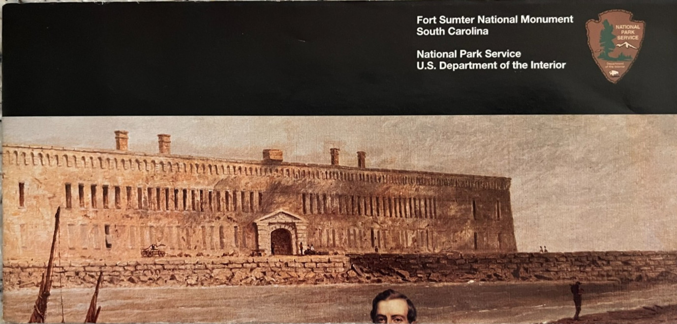 2002 FORT SUMTER NM NATIONAL PARK SERVICE UNIGRID BROCHURE/MAP Stand Alone OOP
