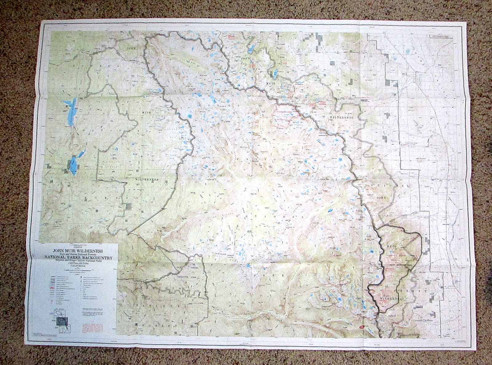 Vintage 1983 Topo JOHN MUIR WILDERNESS North – Central/South Sections FREE SHIP