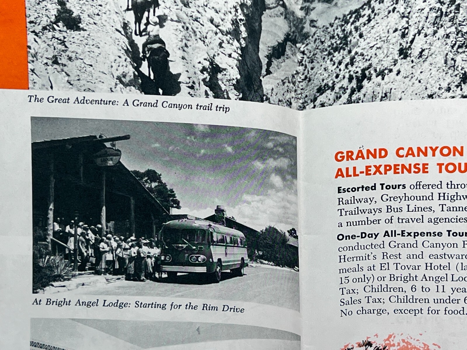 1968 Grand Canyon Arizona National Park Fred Harvey Hotels Brochure