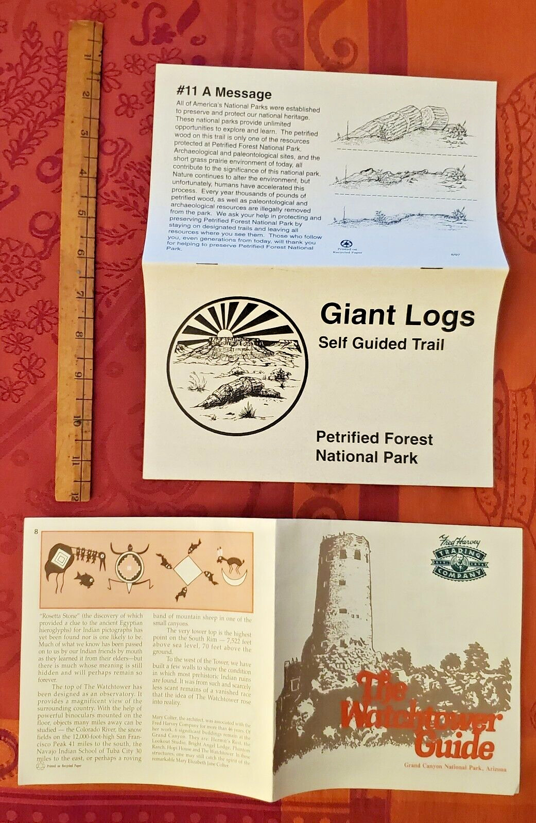 ARIZONA NATIONAL PARKS 1997, PETRIFIED FOREST & WATCHTOWER GUIDE GRAND CANYON