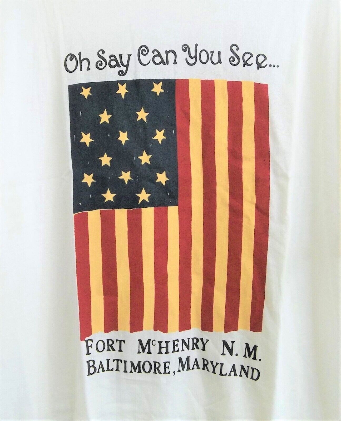 Fort McHenry National Monument T-Shirt Adult XLT X-Large Tall Baltimore MD New