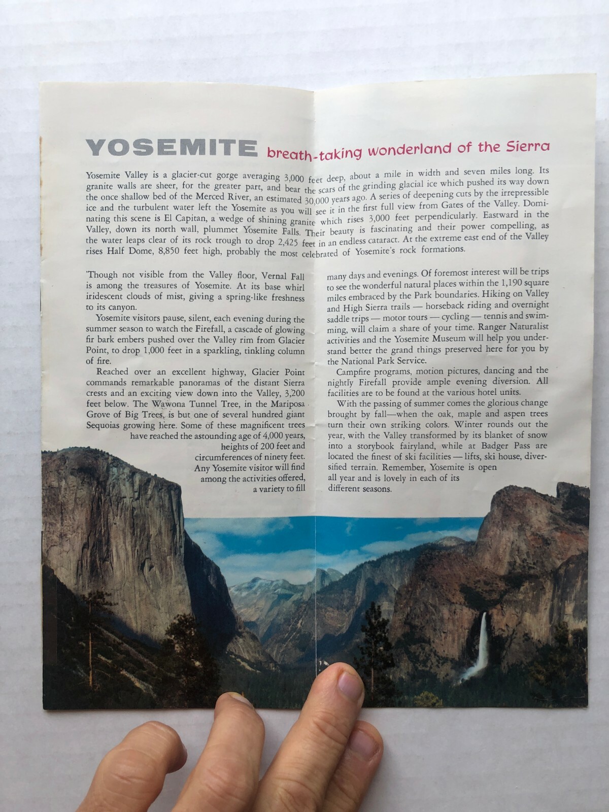 1957 年优胜美地旅行手册带自动许可证-