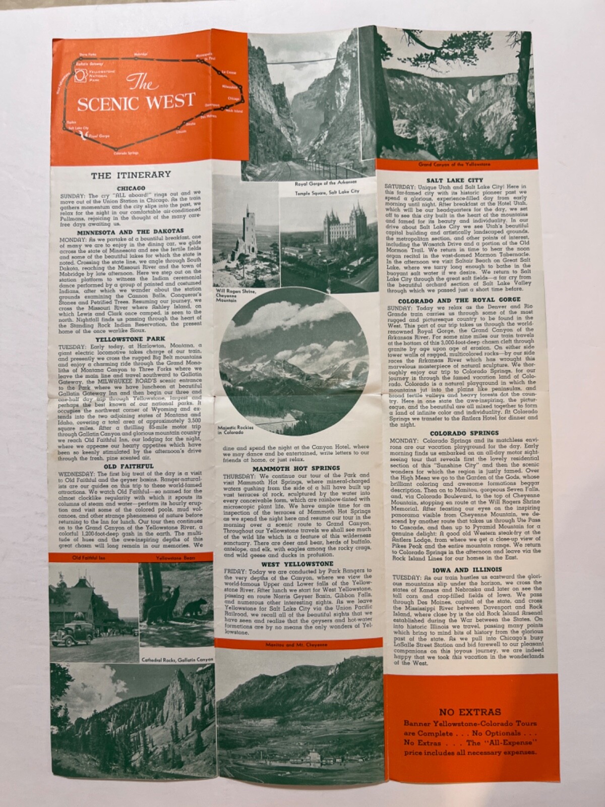 Banner Tours Yellowstone Park 1938 Brochure