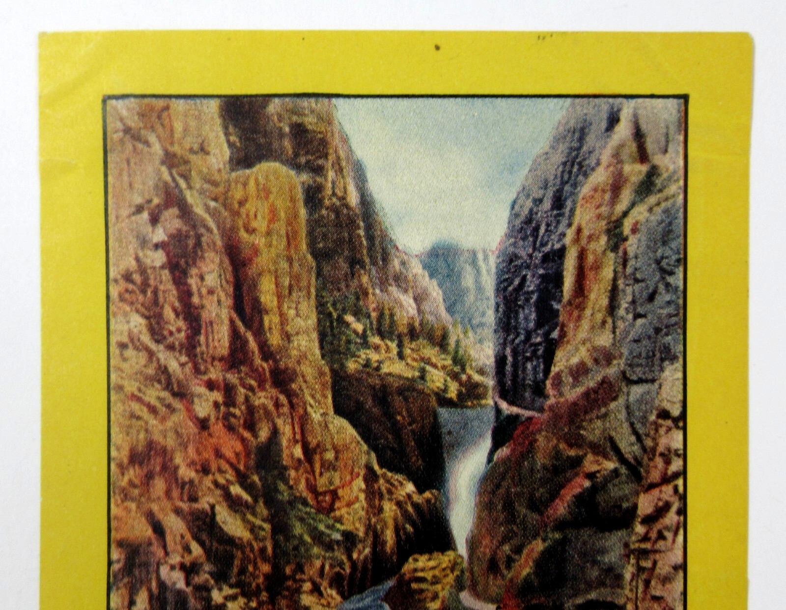 Vintage Yellowstone Park Luggage Label Burlington Railroad Cody Road Original