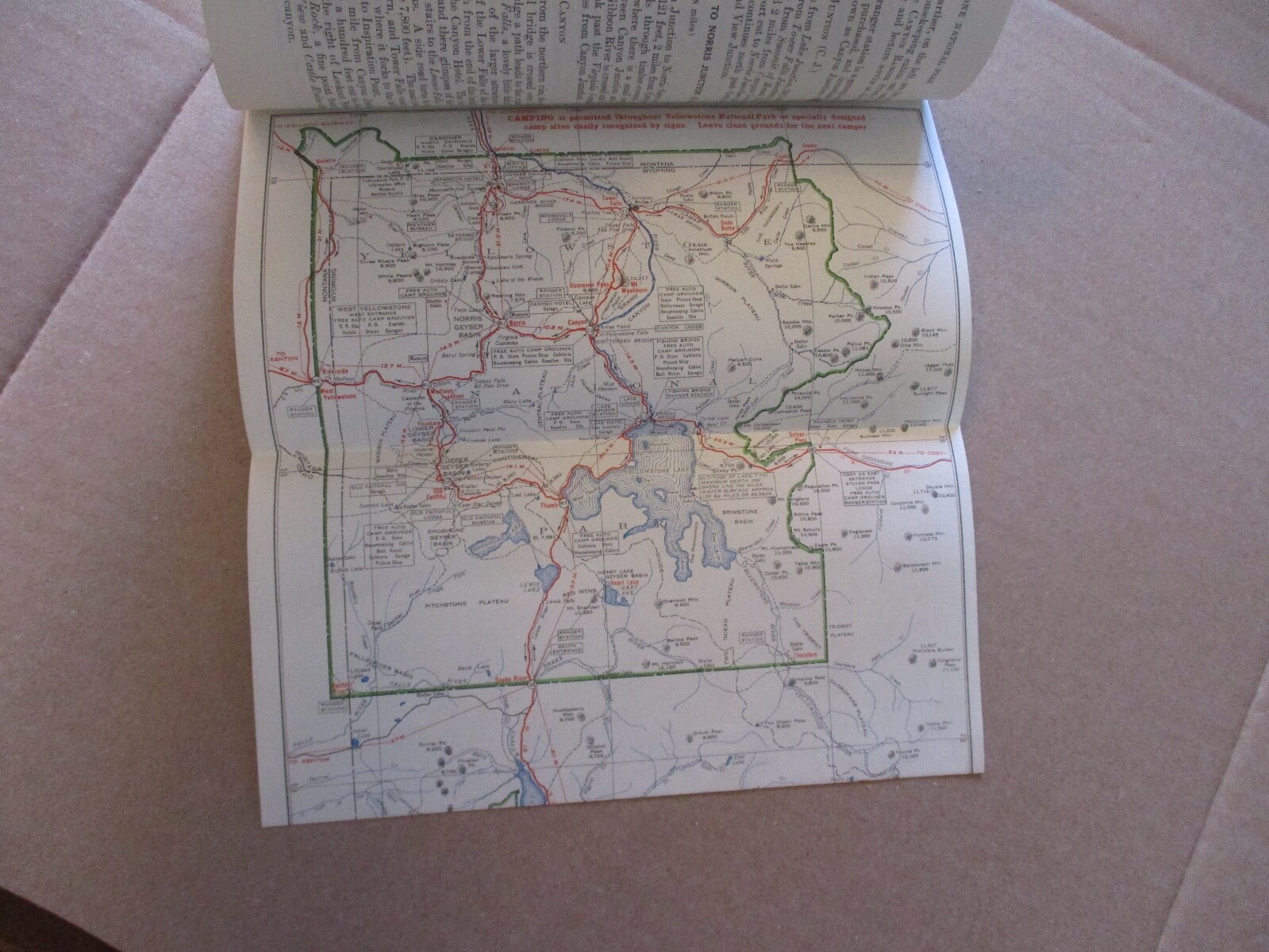 1931 Yellowstone National Park Wyoming Park Service Season Booklet