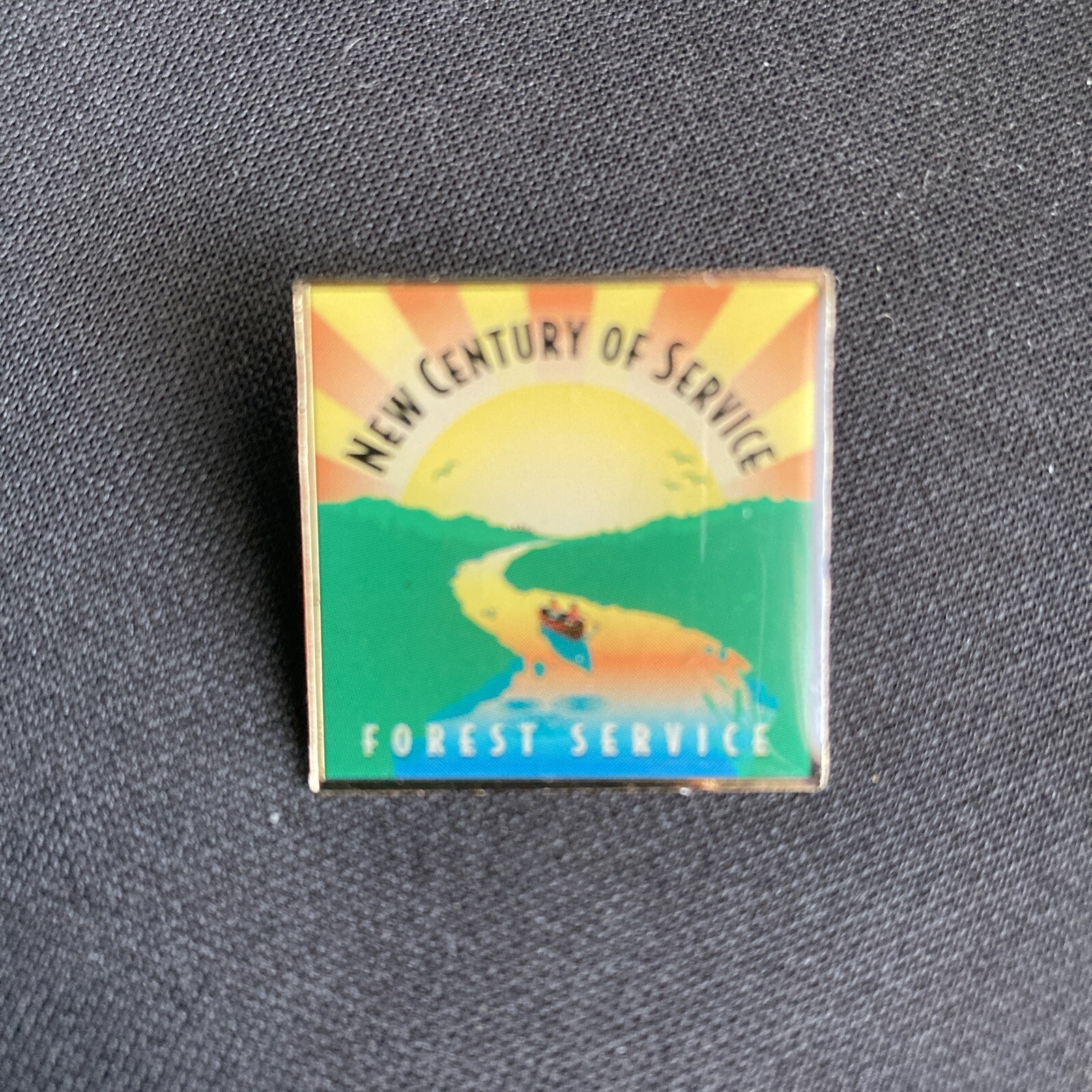 US Forest Service New Century of Service VTG Lapel Hat Pin USDA IJWU Union Made