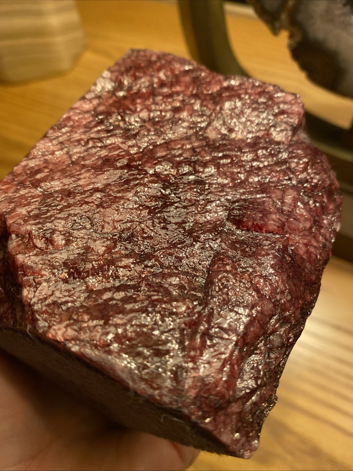 Vintage Yellowstone National Park Stone Rock Souvenir Pencil Holder ? Rough Ruby