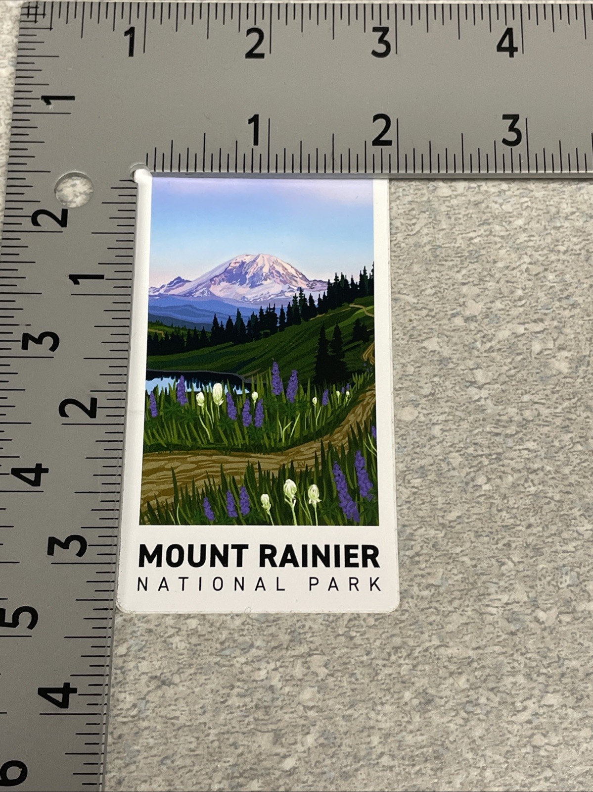 Decal – Mount Rainier National Park- 2×3 Inch – Outdoor Approved