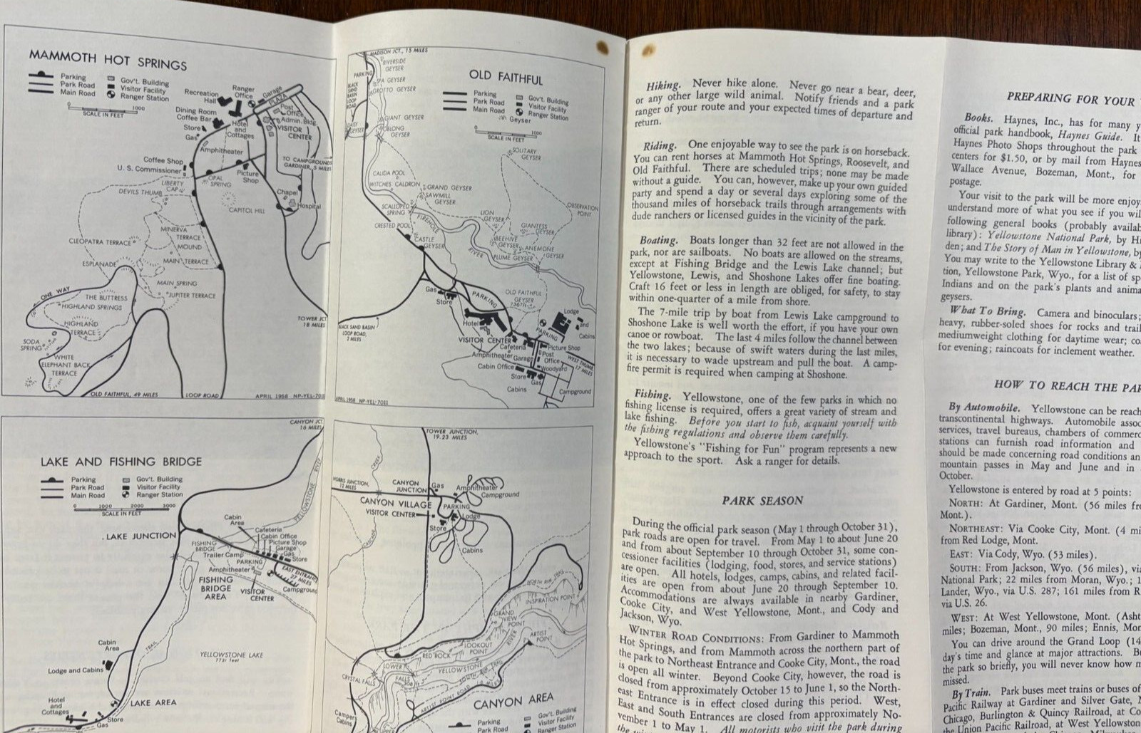 Vintage Glacier Yellowstone National Park Guides & DX American Attractions Guide