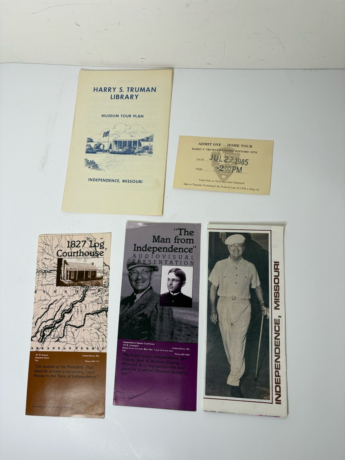 Harry S Truman National Historic Site National Park Brochures Ticket Ephemera