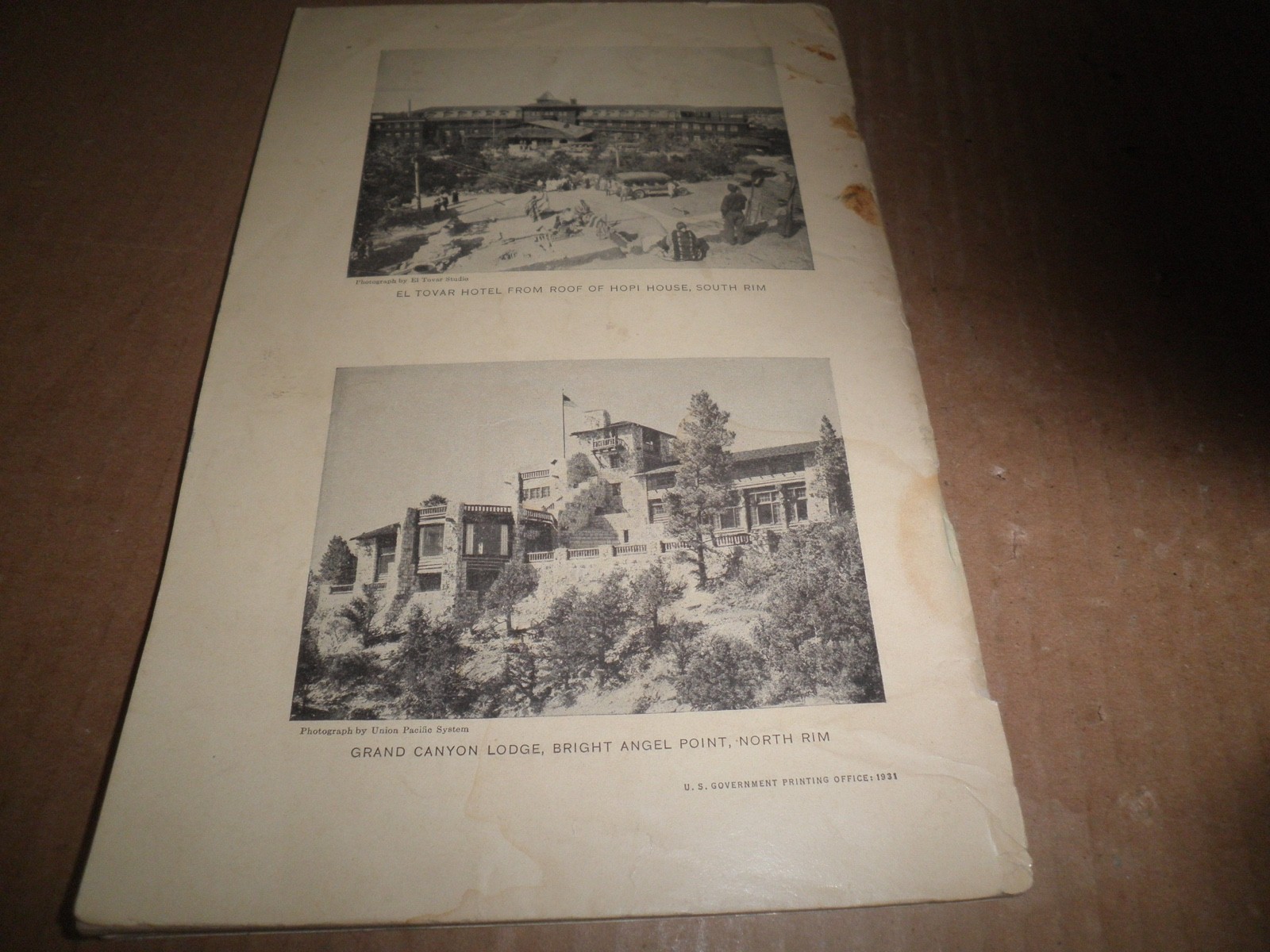 Old Original 1931 Grand Canyon National Park 73 page Visitors Guide
