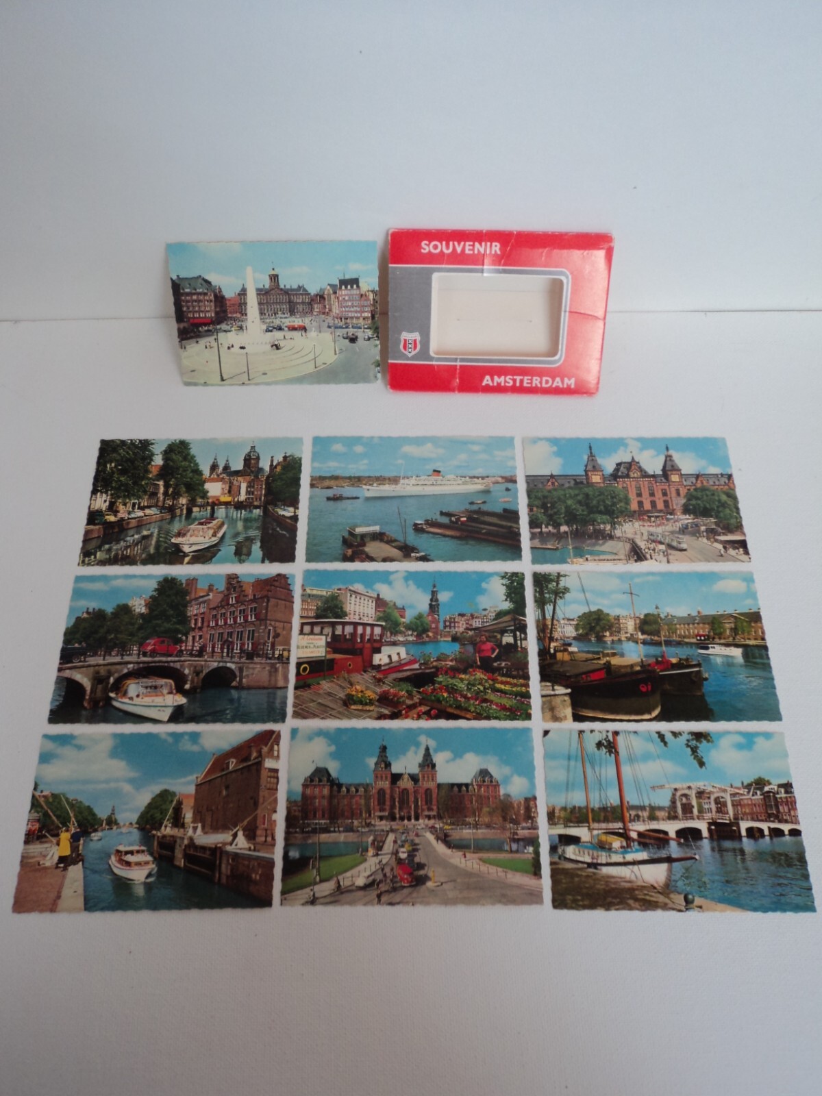 Vintage Mini Souvenir Cards AMSTERDAM colored vintage pictures 10 cards