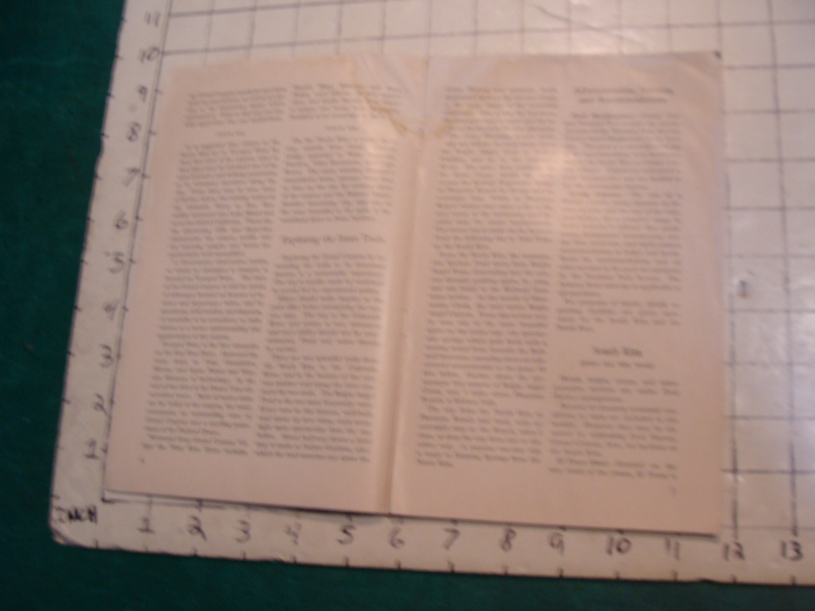 vintage travel paper: 1949 GRAND CANYON national park arizona, stained but cool