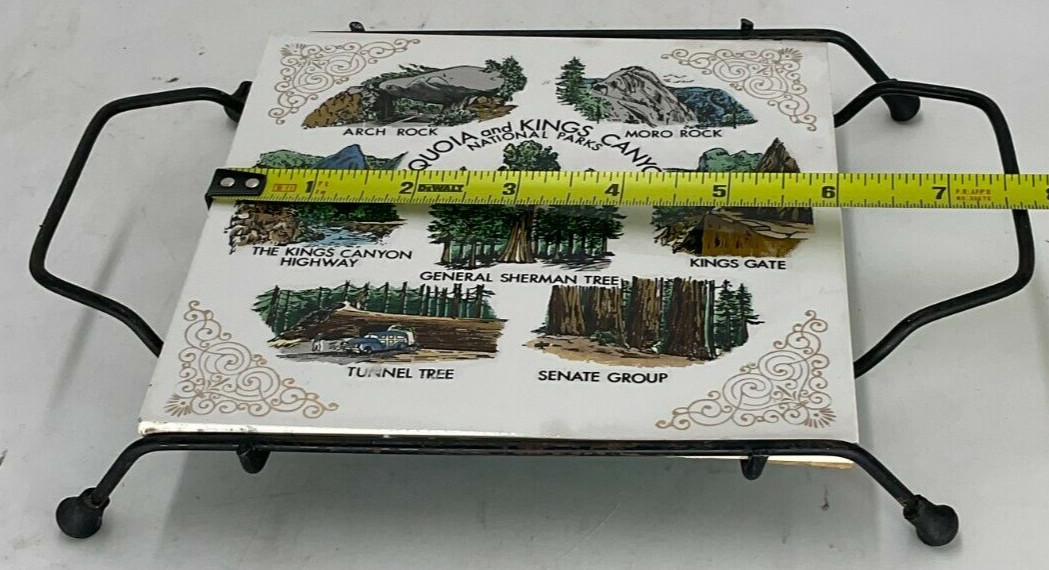 Vintage Sequoia & Kings Canyon National Parks Souvenir Trivet/Tile Made in Japan