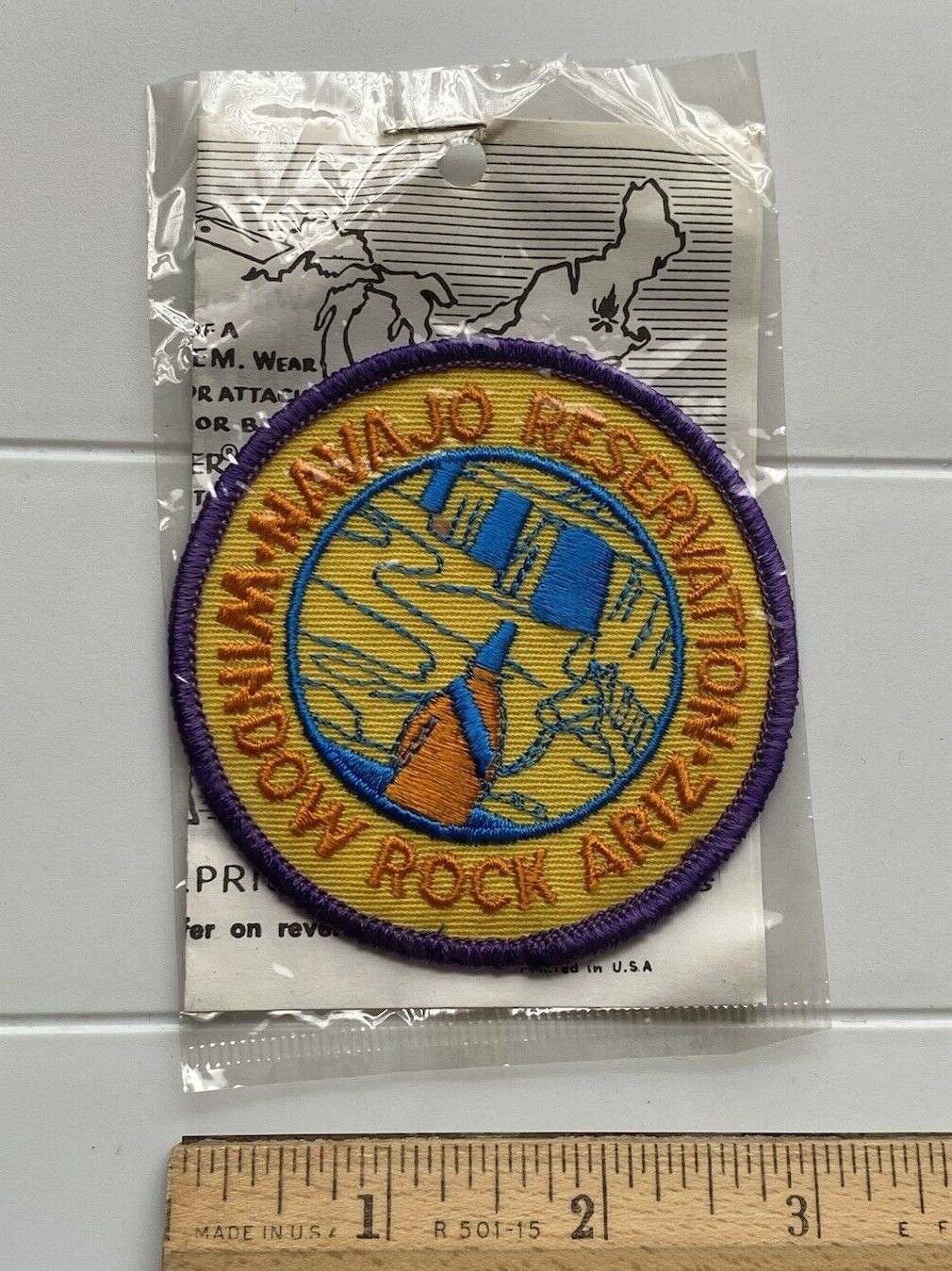 NIP Navajo Reservation Window Rock Arizona AZ Round Trailblazer Emblem Patch