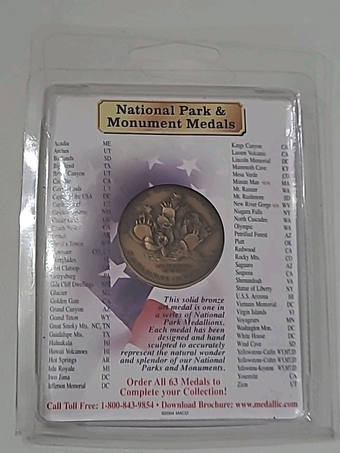 Death Valley National Park And Monument Medals Solid Bronze Coin Token Vtg. 2004