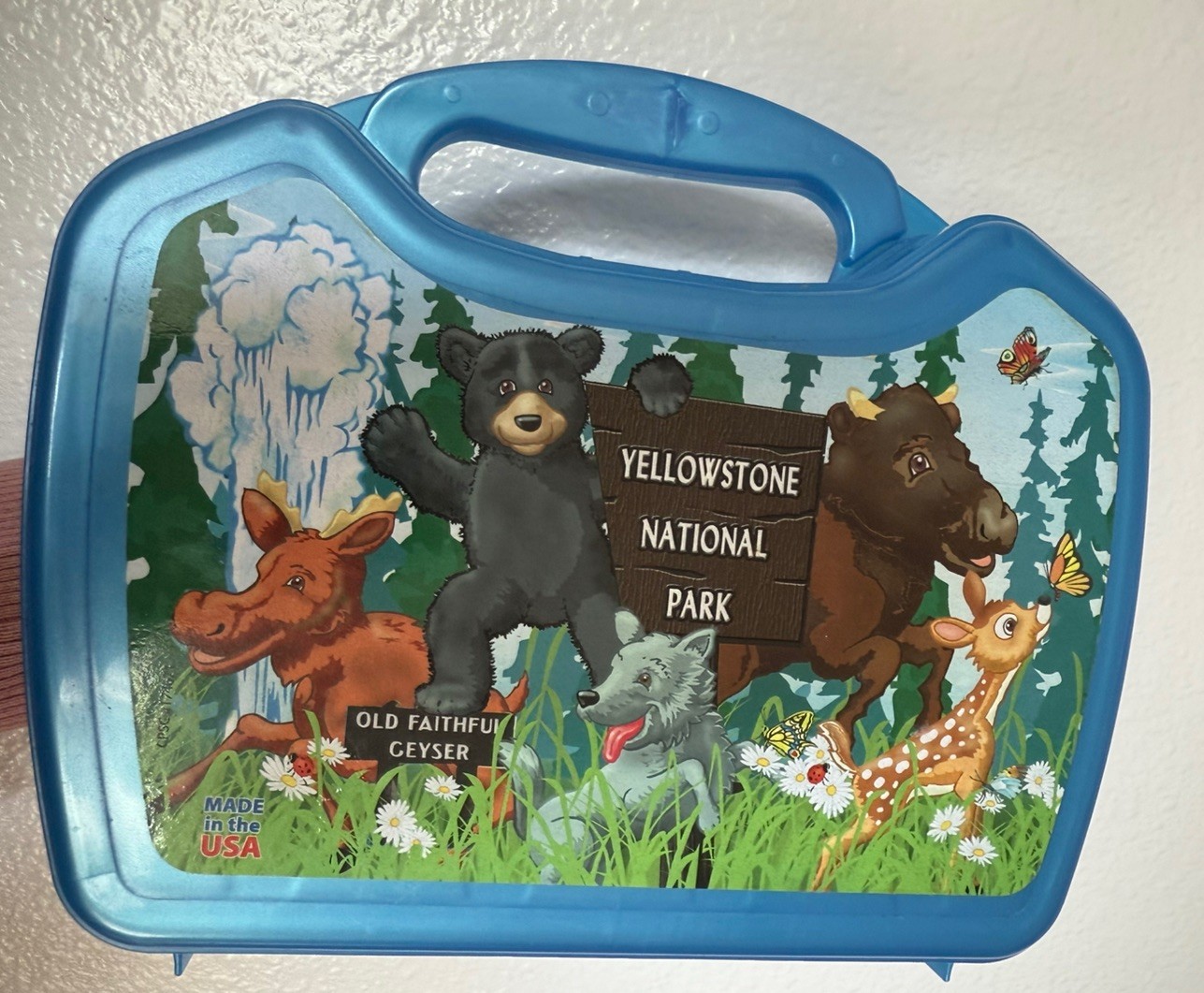 Yellowstone National Park Whirley Drinkworks Blue Lunch Box Old Faithful Geyser