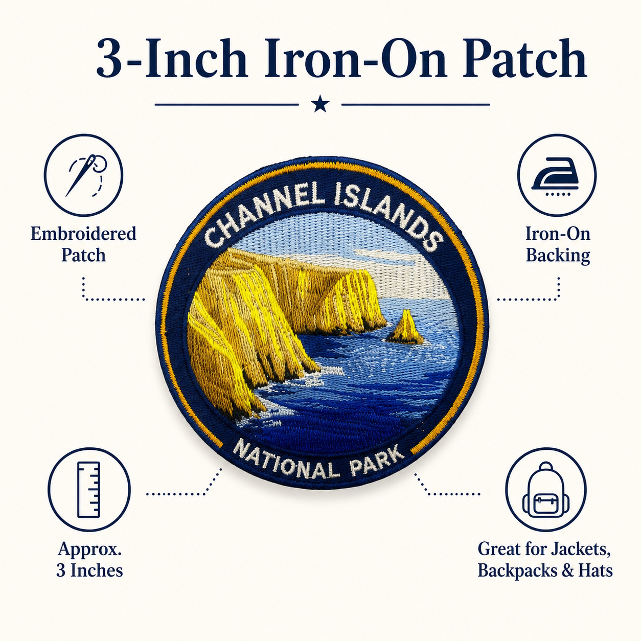 Channel Islands National Park Patch Iron On Embroidered Travel Souvenir Badge