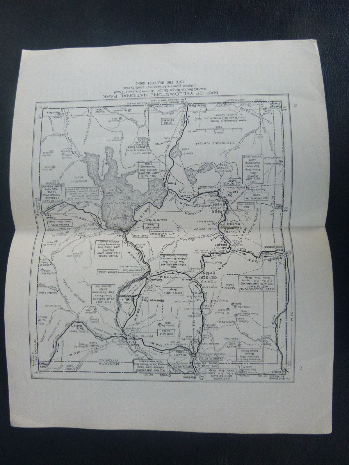 1928 Yellowstone National Park Geological History booklet brochure map 24 pages