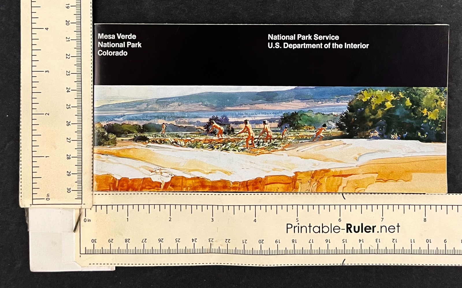 1988 Mesa Verde Colorado National Park Service Guide Map Vintage Travel Brochure