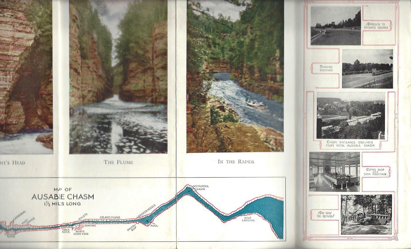 Early 1920’s? AUSABLE CHASM Natural Wonder Brochure New York State